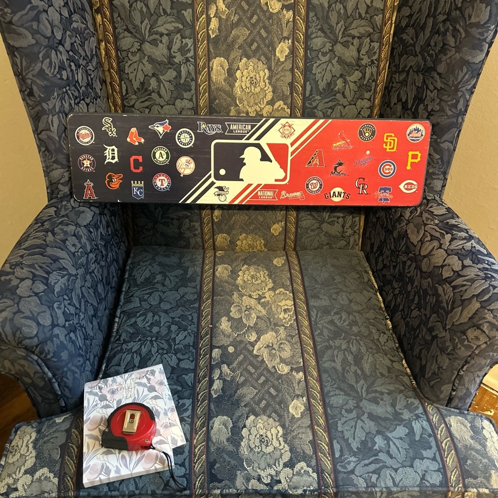 MLB Logo Wall Art - Red, Blue, and White